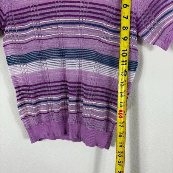 🎈4 LISTINGS FOR $20 Zara Knit Sheer Top in purple blue pink size S - Picture 6 of 9